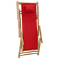 Deck Chair Bamboo and Canvas Red Londecor