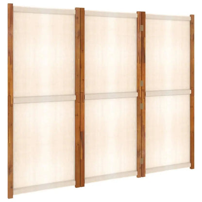 Cream White Room Divider - 3 Panels (210x180 cm) Londecor