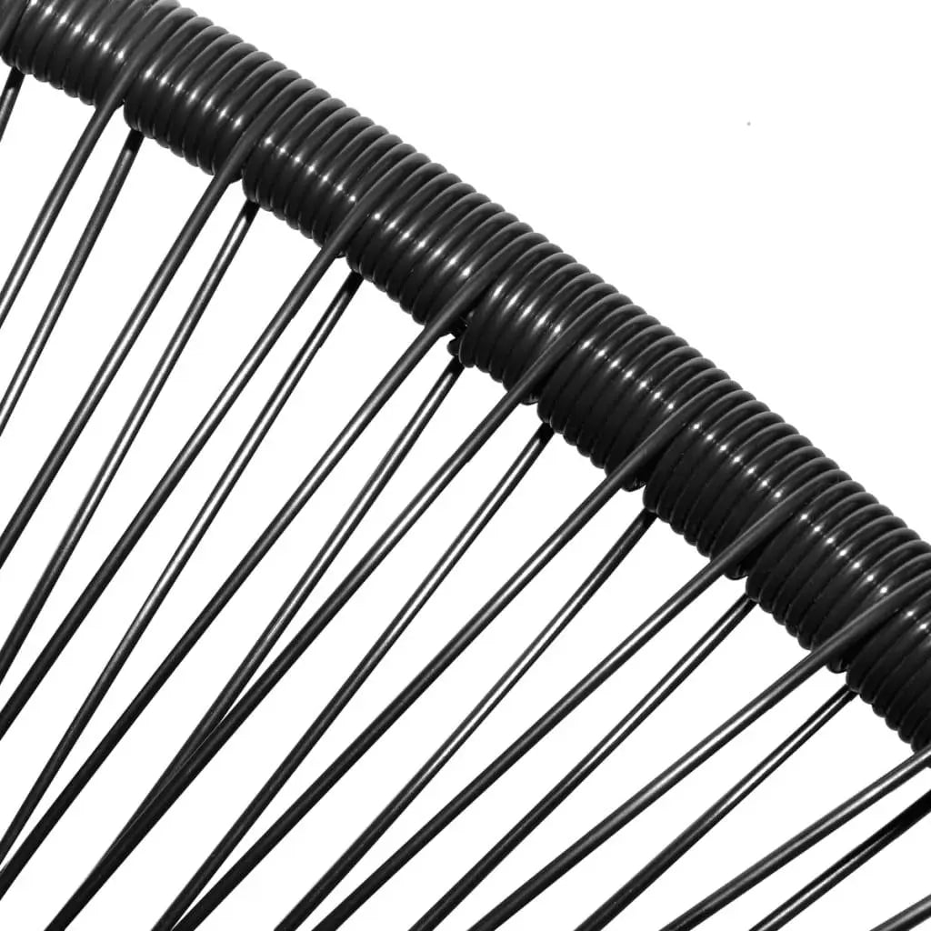 Garden Moon Chair Poly Rattan Black Londecor