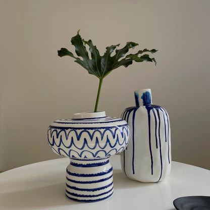 Striped Art Vase Londecor