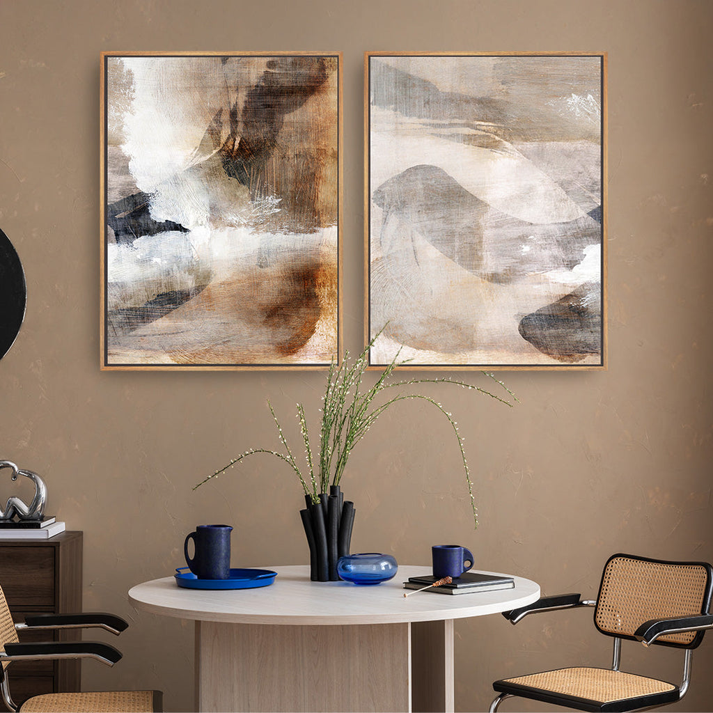 Layers Framed Canvas Set of 2