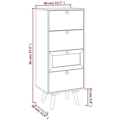 Highboard with Drawers Londecor