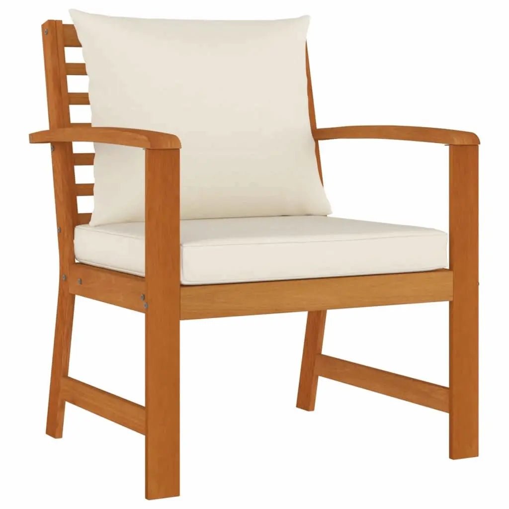 9 Piece Garden Dining Set with Cushions Solid Wood Acacia - Londecor