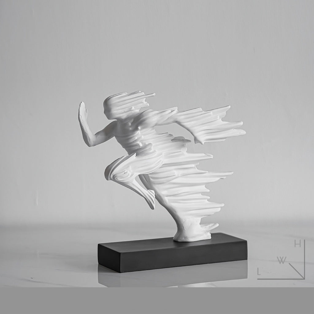 Luxury Soft-Finish Resin Sculpture – Contemporary Home Décor Ornament for Shelves & Entryways