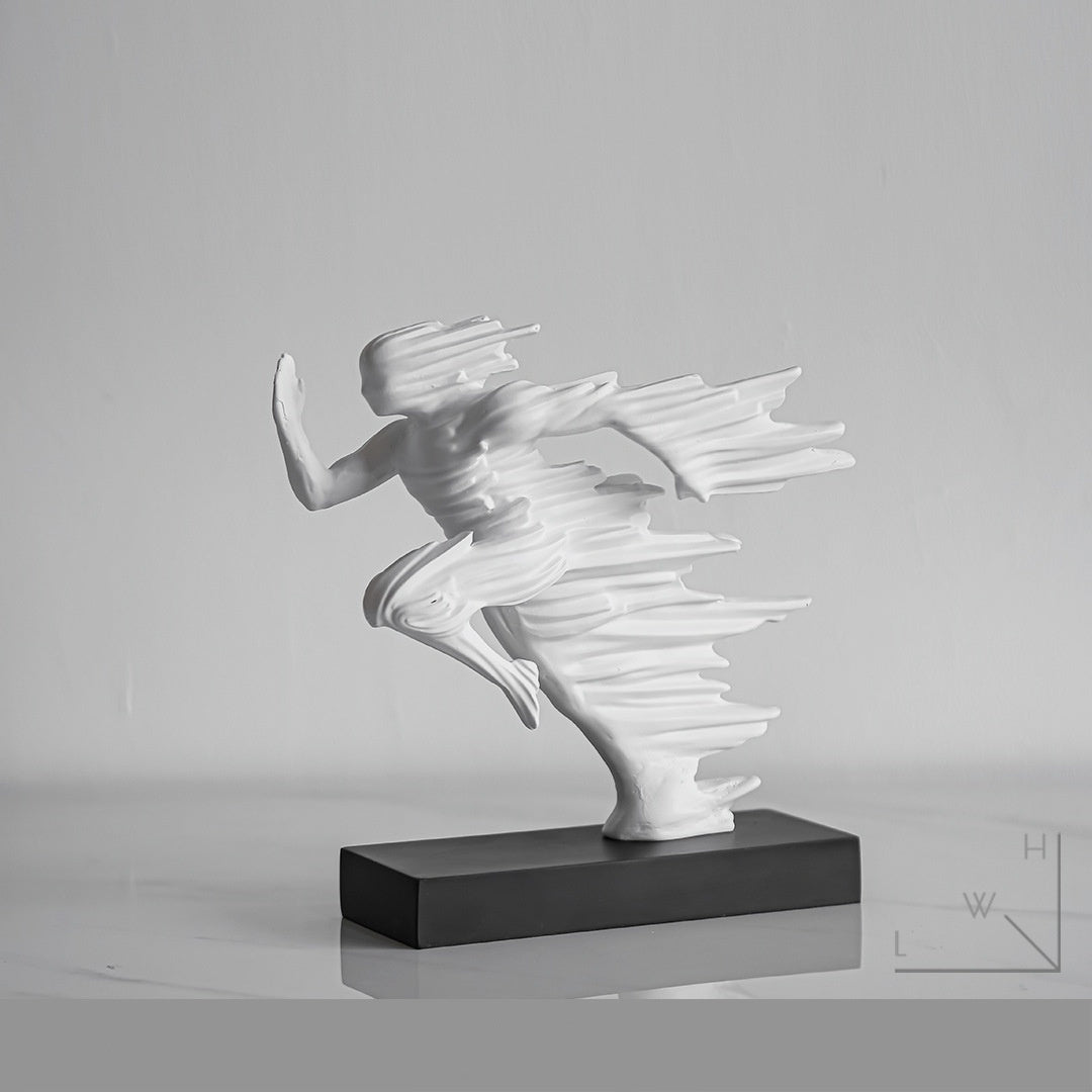 Luxury Soft-Finish Resin Sculpture – Contemporary Home Décor Ornament for Shelves & Entryways