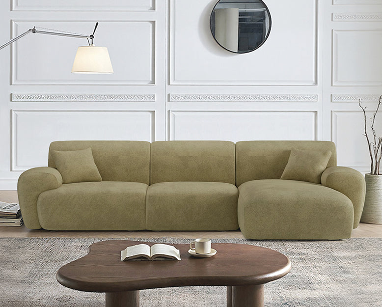 Alimov Three Seater Corner Sofa, Chenille