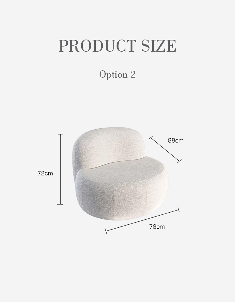 Aurelia Modern Curved Two Seater Sofa, Boucle/ Velvet