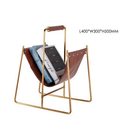 Office Leather Magazine Storage Rack Londecor