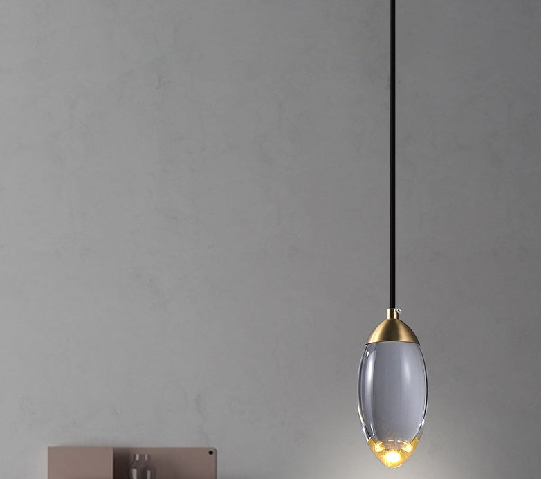 Postmodern Copper Crystal Chandelier Bedroom