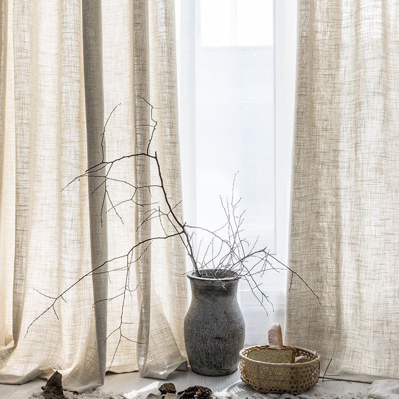 Soft Light, Natural Beauty: Translucent Linen Screen Curtain