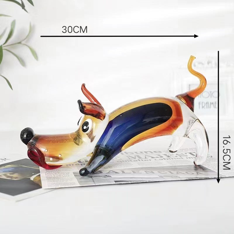 High-grade Glass Dog Ornament