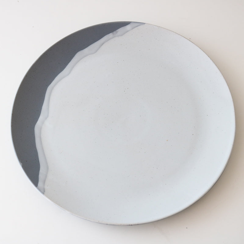 Ceramic grey plate