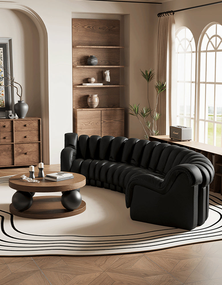 Robinson Four Seater, Five Seater Sofa, Piano Key Curved Sofa