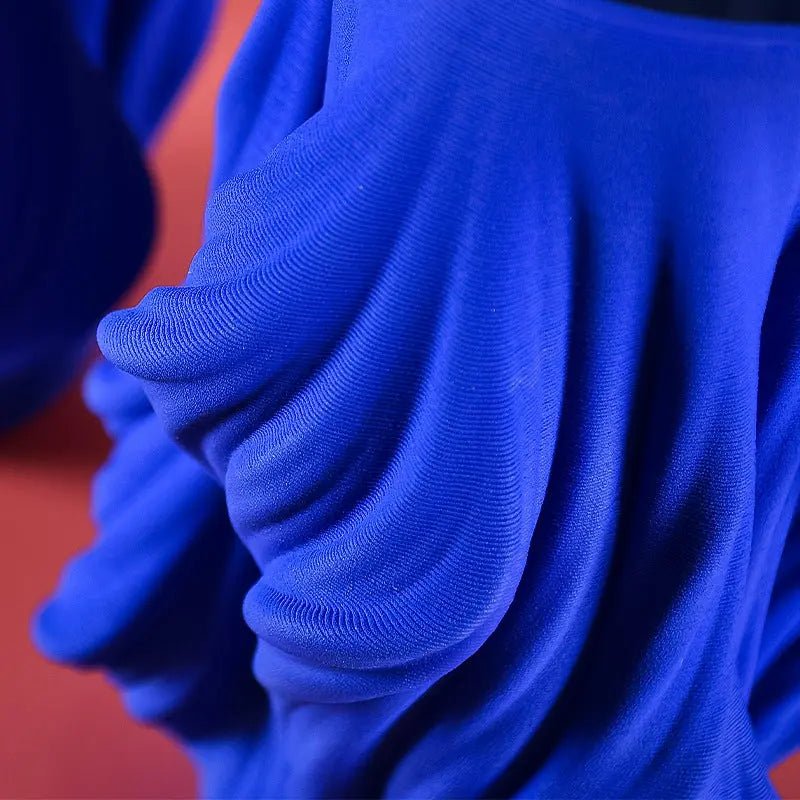 Abstract Minimalist Geometric Blue Ceramic Vase Floral Ornaments Londecor