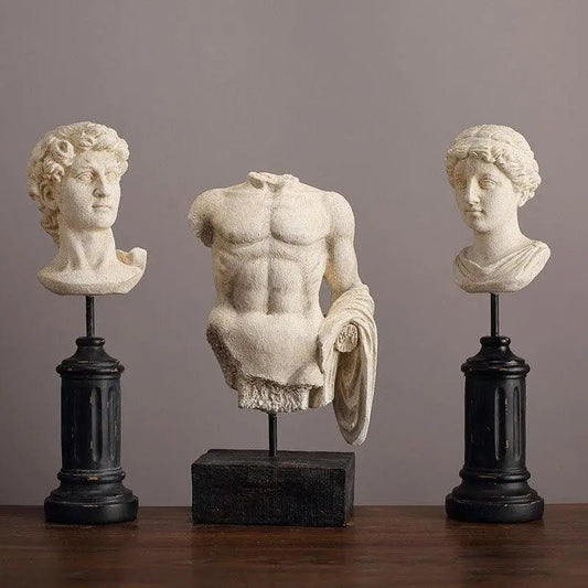 Antique Sculpture with a Lamp Post Base - Londecor