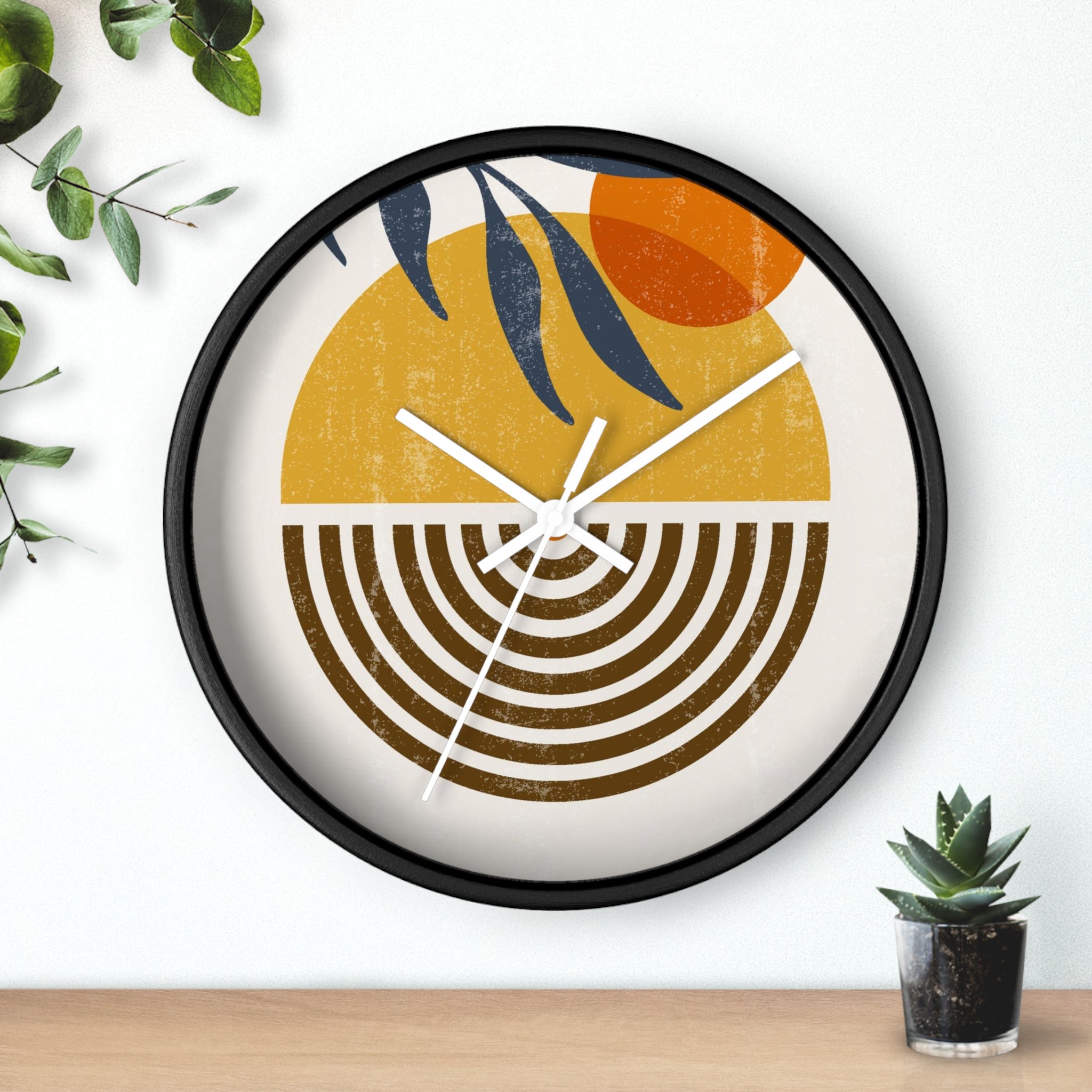 Sunsets & Tangerines Wall Clock Printify
