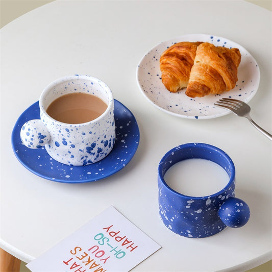 Nordic Klein Blue Ceramic Cup And Saucer