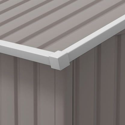 Garden Storage Shed with Base, Light Grey