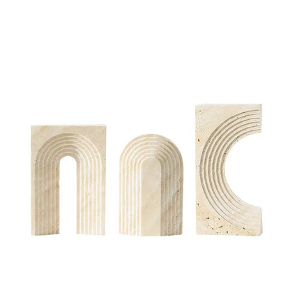 Natural Travertine Arched Porch Ornament Londecor