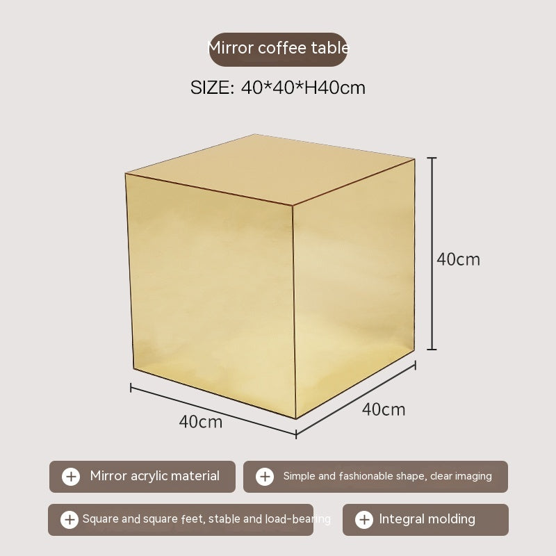 Mirror Acrylic Cube Coffee Table Londecor