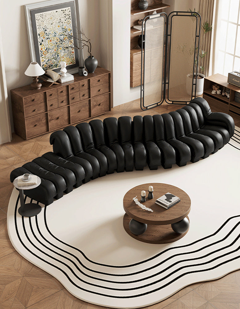 Robinson Four Seater, Five Seater Sofa, Piano Key Curved Sofa