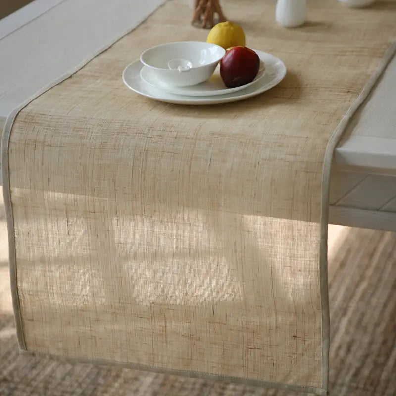 Handmade Pure Linen Woven Table Runner Londecor