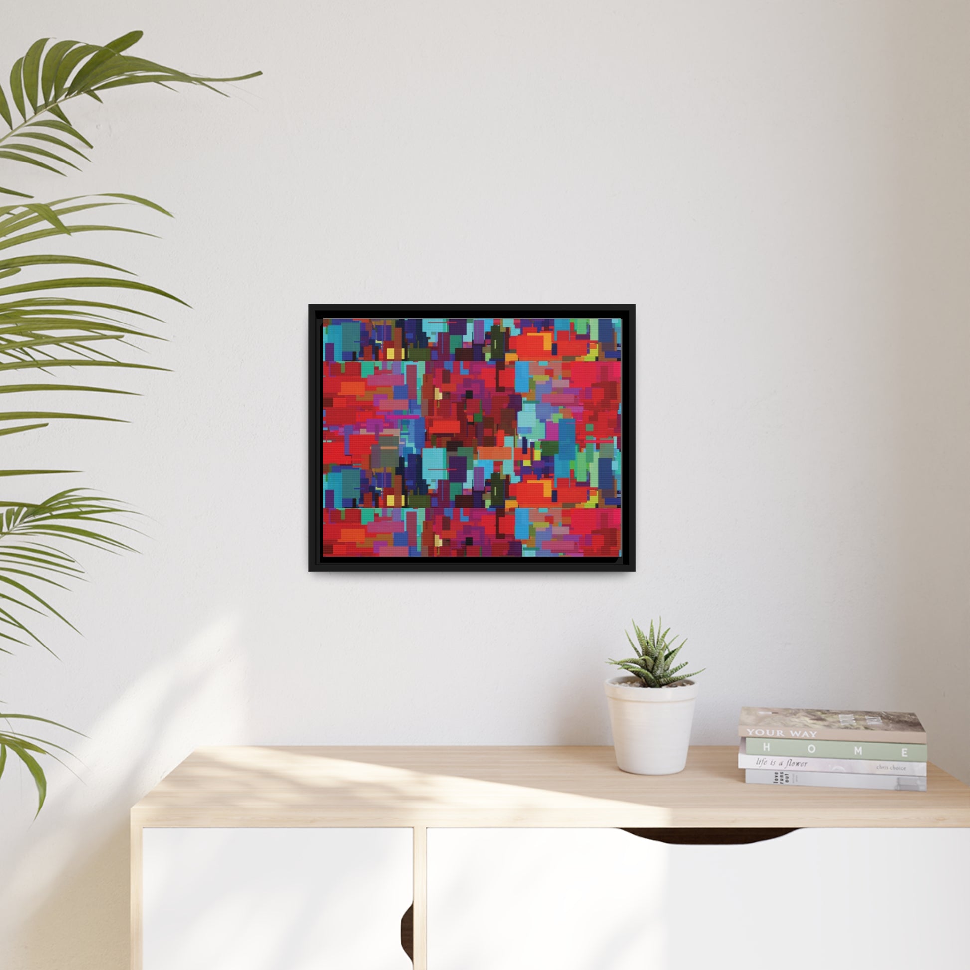 Abstract painting, Black Frame Printify