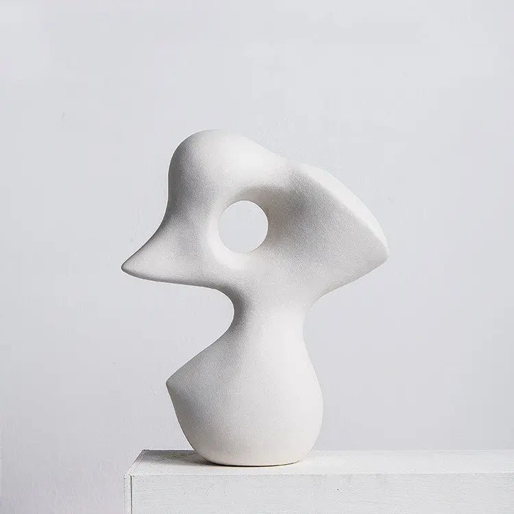 Abstract Irregular Rockery Ceramic Ornaments TV Cabinet Showroom Model Room Londecor