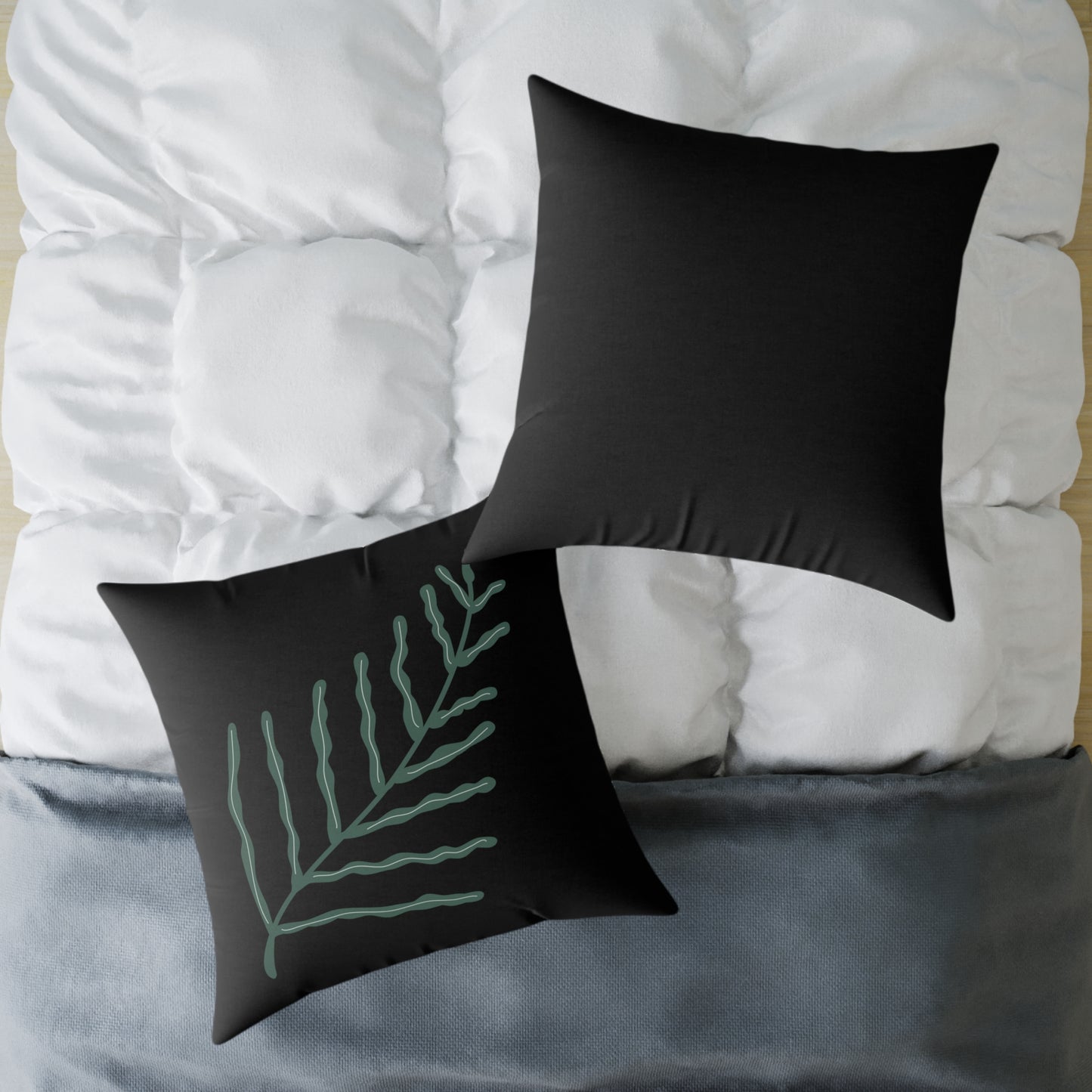 Black Spun Pillow