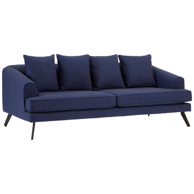 Mylo 3 Seater Navy Fabric Sofa