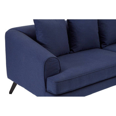 Mylo 3 Seater Navy Fabric Sofa
