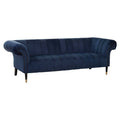 Siena Three Seat Midnight Velvet Sofa