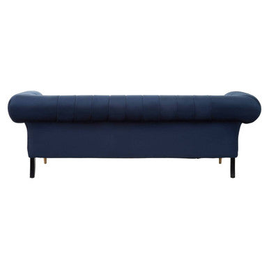 Siena Three Seat Midnight Velvet Sofa