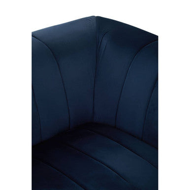 Siena Three Seat Midnight Velvet Sofa