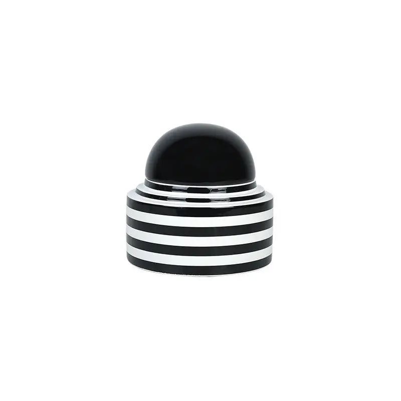 Black and white striped ceramic vase Londecor