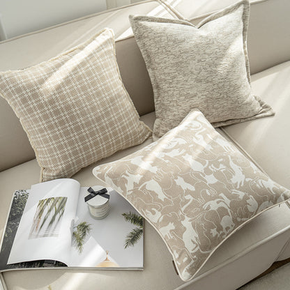 Oat Color Pillow Sitting Room Sofa Cushion Cover Londecor