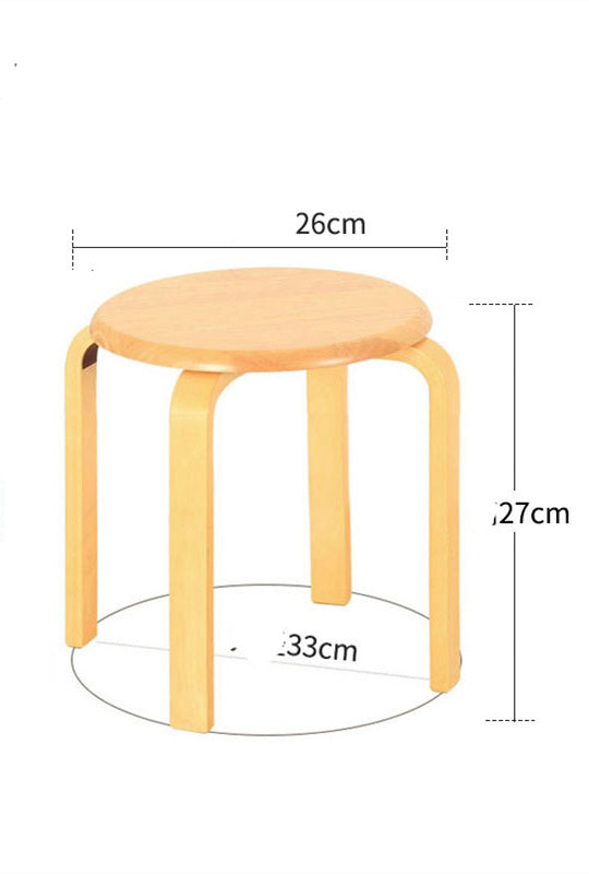 Solid Wood Low Stool