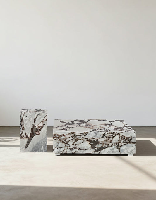 Matteo Square Coffee Table, Marble, White