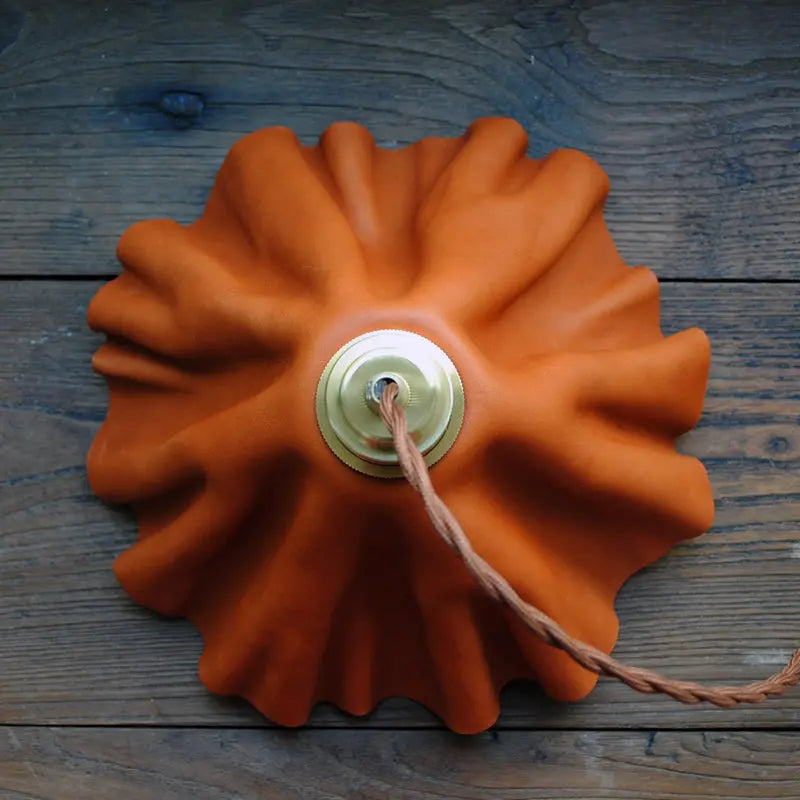 Hand-kneaded Personality Cowhide Bedroom Chandelier Leather Dining Room Lamp Londecor