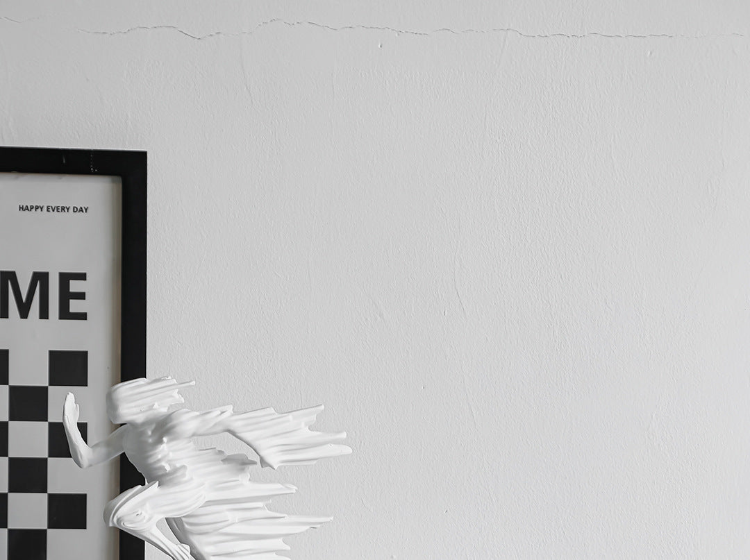 Luxury Soft-Finish Resin Sculpture – Contemporary Home Décor Ornament for Shelves & Entryways