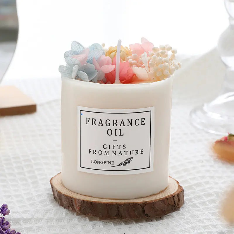 Dried Flowers Romantic Candle Londecor