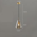 Long Line All Copper Ceiling Single Head Light Luxury Glass Art