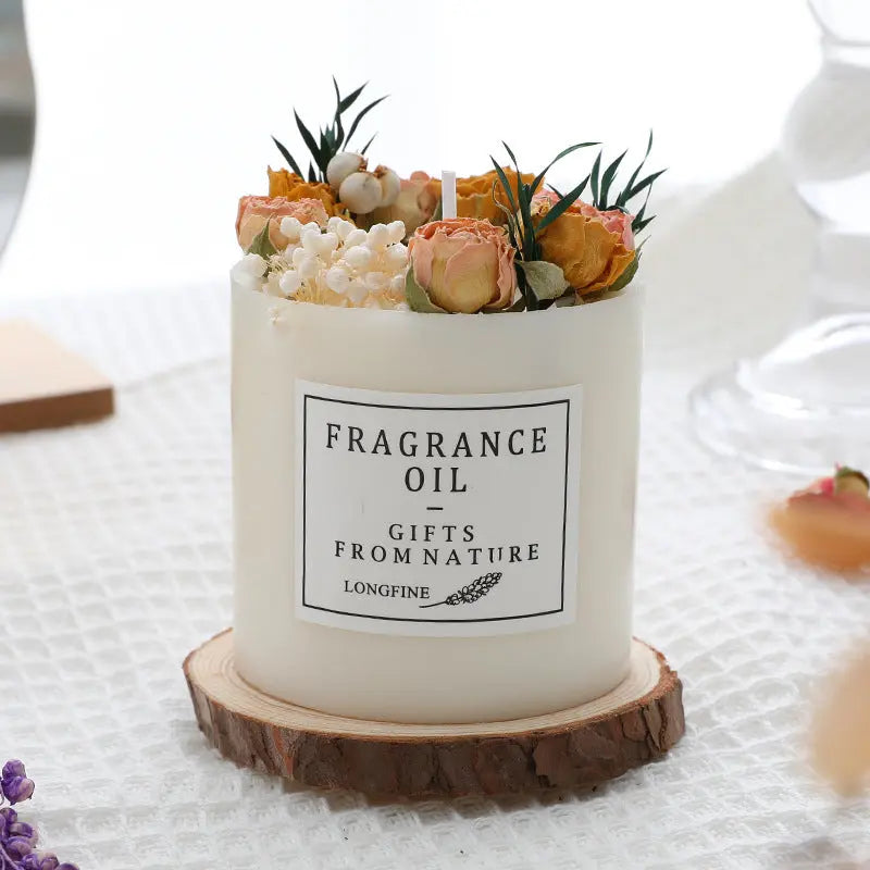 Dried Flowers Romantic Candle Londecor