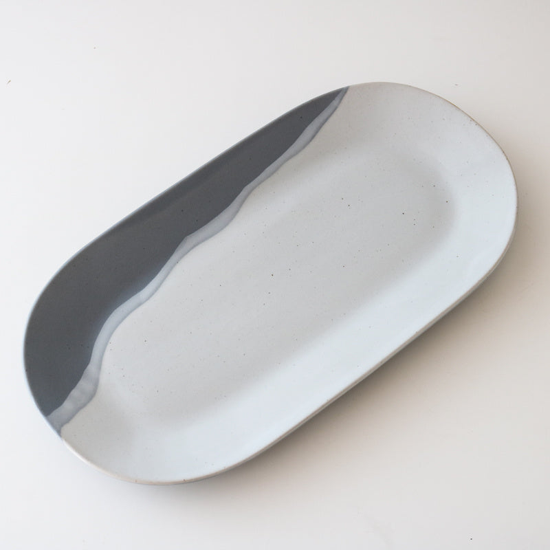 Ceramic grey plate