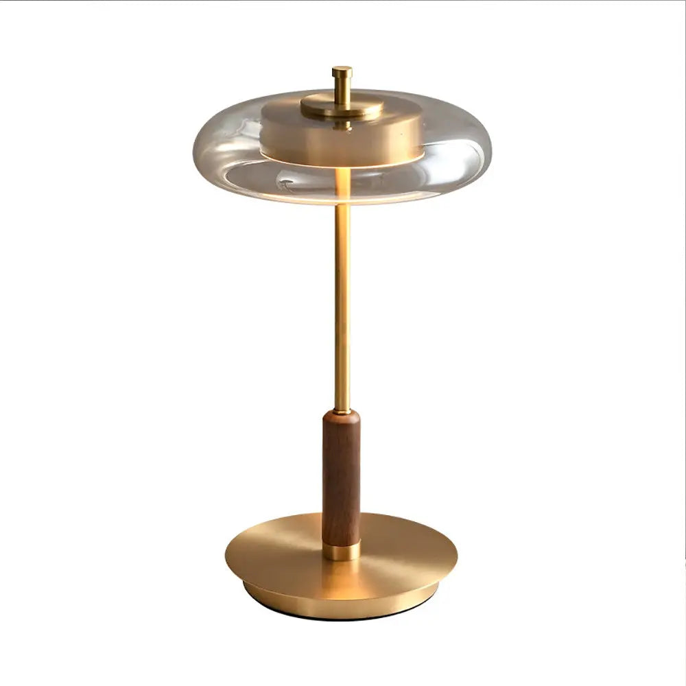 Creative Personality Brass Walnut Wood Living Room Bedroom Study Decorative Table Lamp Londecor