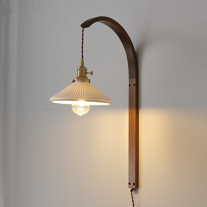 Walnut Wall Lamp