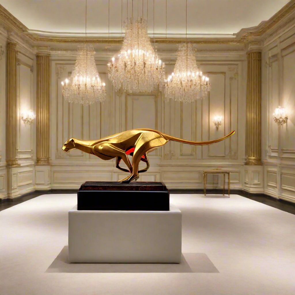 Sculpture Copper Crafts Leopard Ornaments