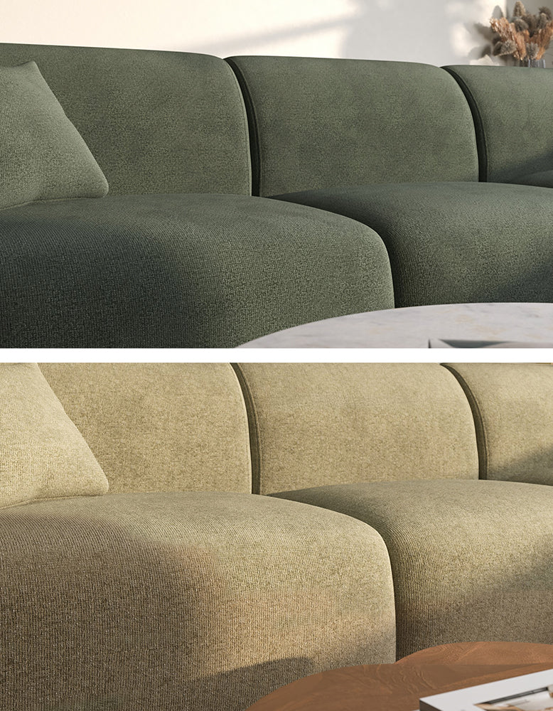 Alimov Three Seater Corner Sofa, Chenille