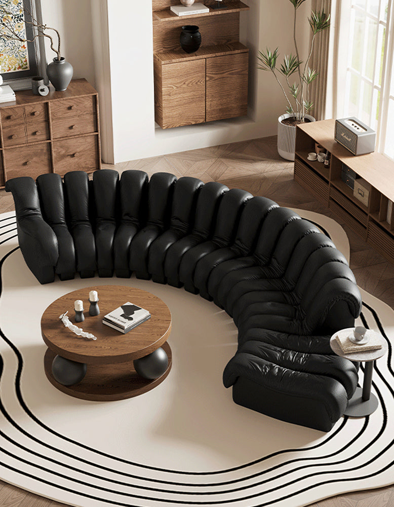 Robinson Four Seater, Five Seater Sofa, Piano Key Curved Sofa