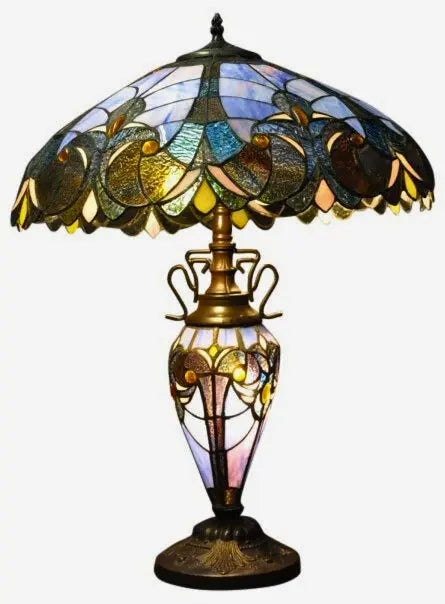 Blue Double Tiffany Lamp 68cm gekofaire